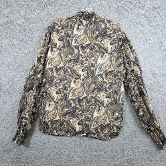 Haver London Women's Lined Blouse Size L Polyester Long Sleeve - Picture 6 of 10